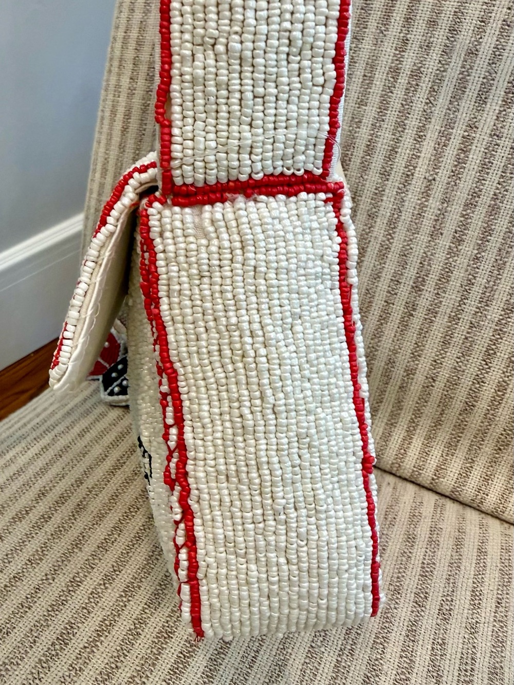 Sol & Mer Beaded 'Feelin' Lucky' Cream Beaded Bag - Picture 7 of 9